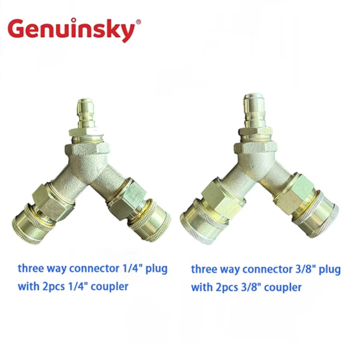 ¿Por qué el conector de tres vías es tan útil en el lavado de automóviles?