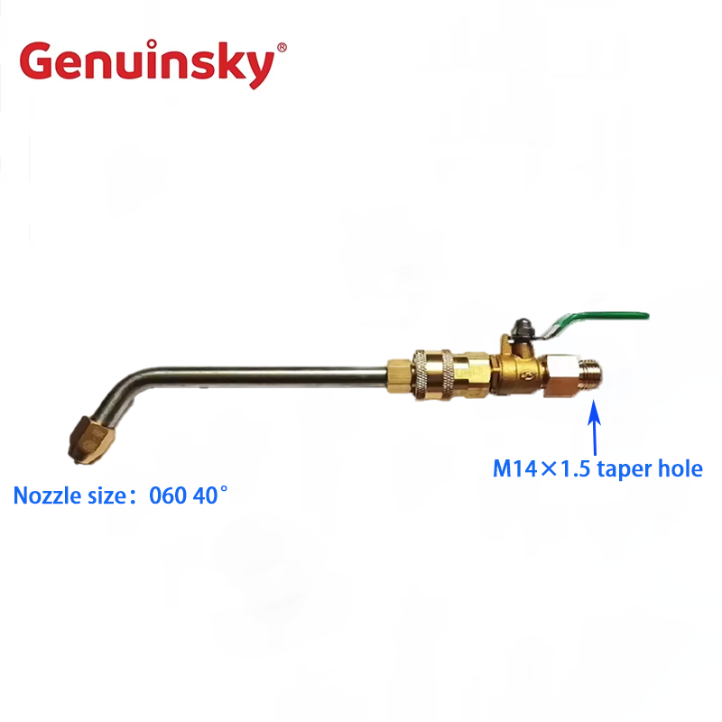 Boquilla doblada con válvula de 1/4 de pulgada