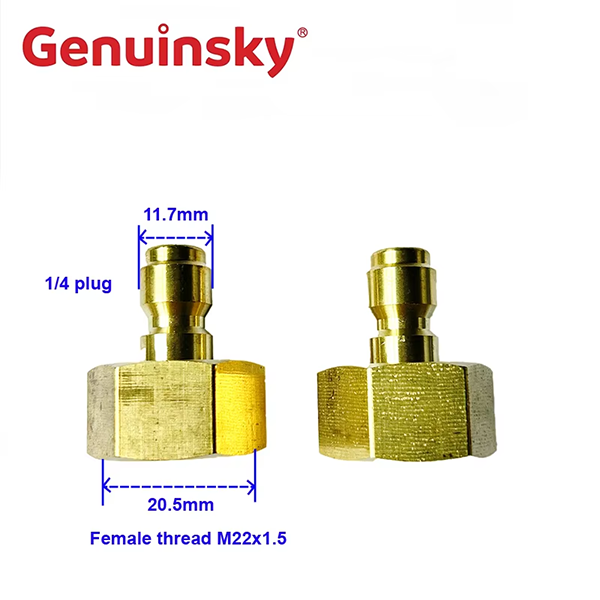 Conector rápido de 1/4 pulgadas con conector M22 M22